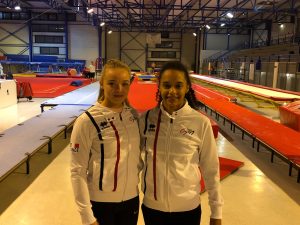 Gymnastique - Tumbling : Emilie Wambote Maelle Dumitru Marin